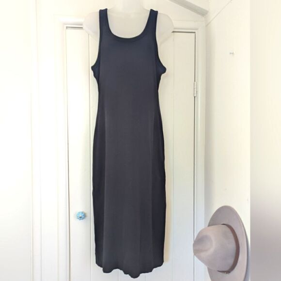 Everlane The 90s Ribbed Tank Dress MD Quiet Luxury Lagenlook Dark Romantic - Picture 3 of 14